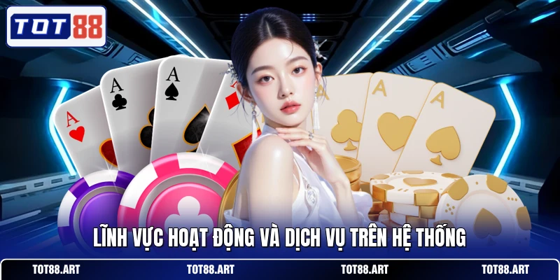 Lĩnh vực hoạt động và dịch vụ trên hệ thống
