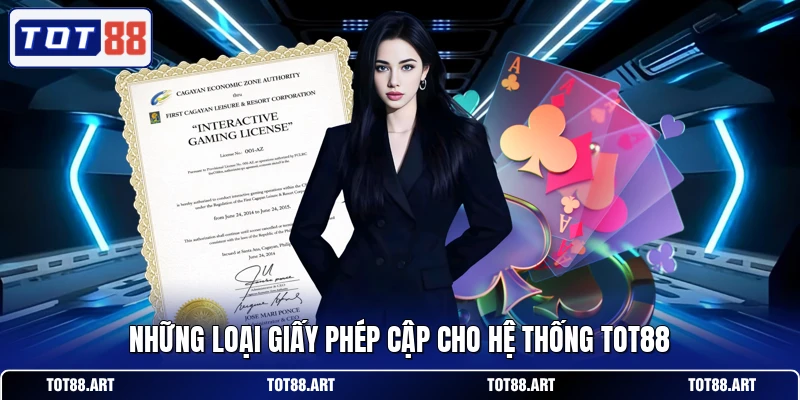 Những loại giấy phép cập cho hệ thống TOT88